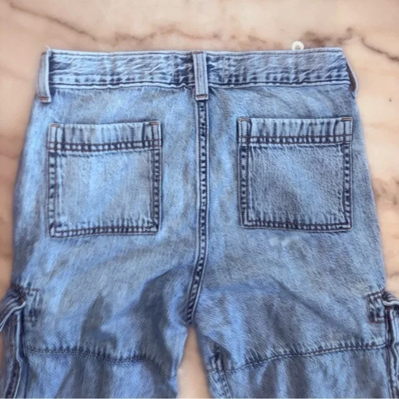 Abercrombie Kids baggy cargo blue jeans size 11/12 - Picture 7 of 12
